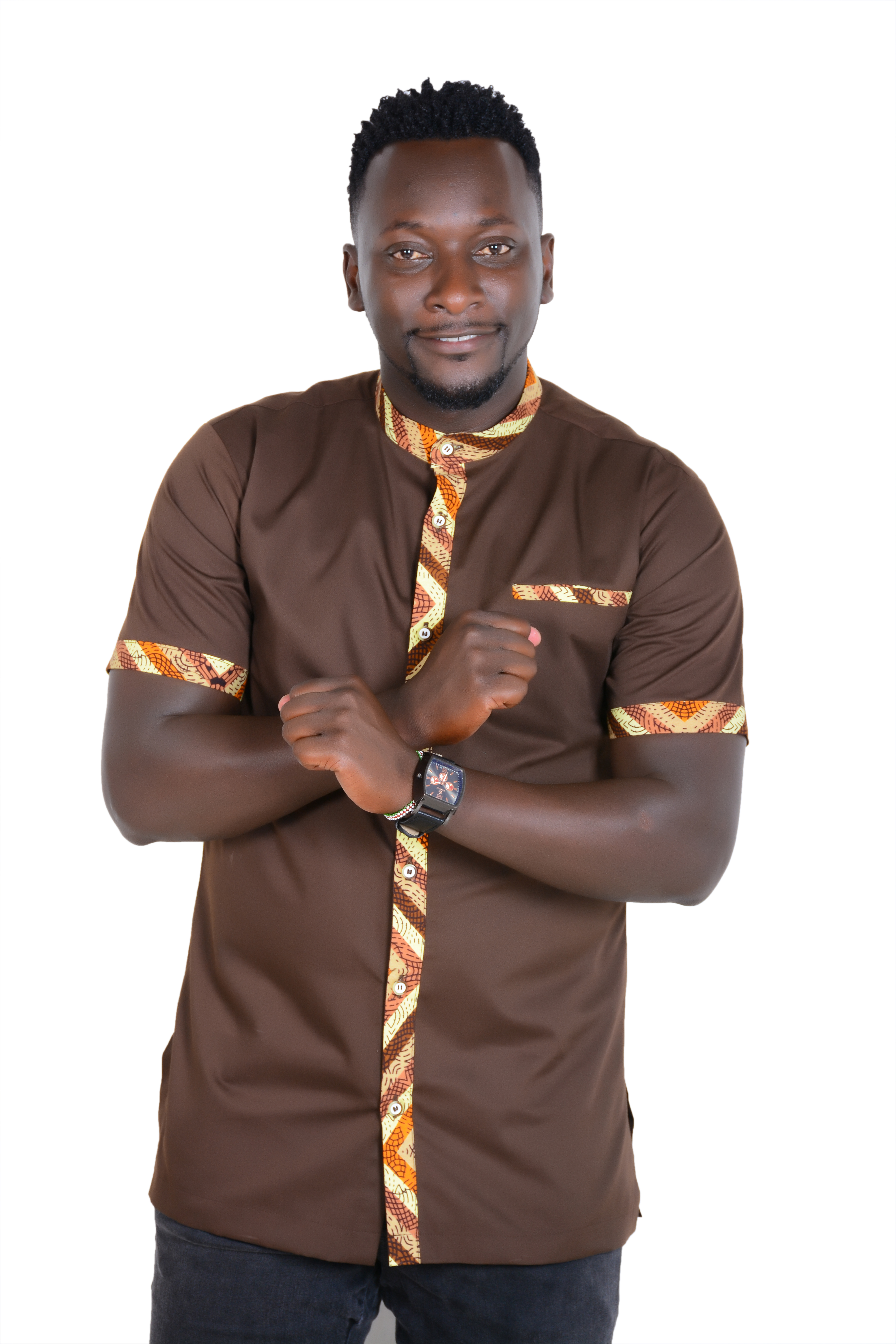 Safari Splendor - African Shirt - Brown