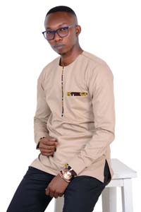Cultural Canvas Couture -African Shirt -Beige